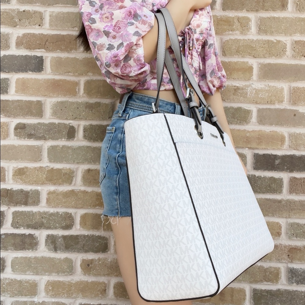 Michael Kors white MK large laptop bag tote - Picture 7 of 8